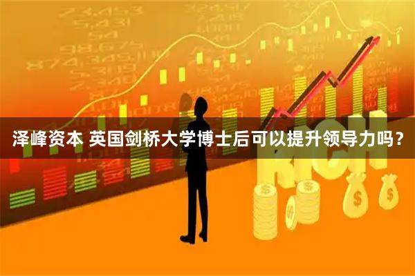泽峰资本 英国剑桥大学博士后可以提升领导力吗？